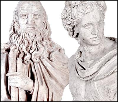 Roman Stone Effect Statues