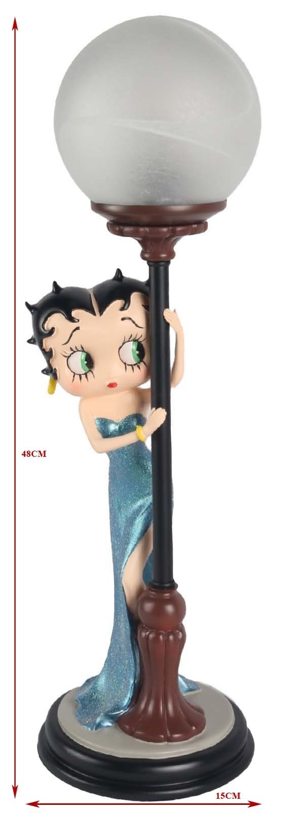 BETTY BOOP HIDE /& SEEK LAMP BLUE GLITTER DRESS COLLECTABLE FIGURINE 48CM