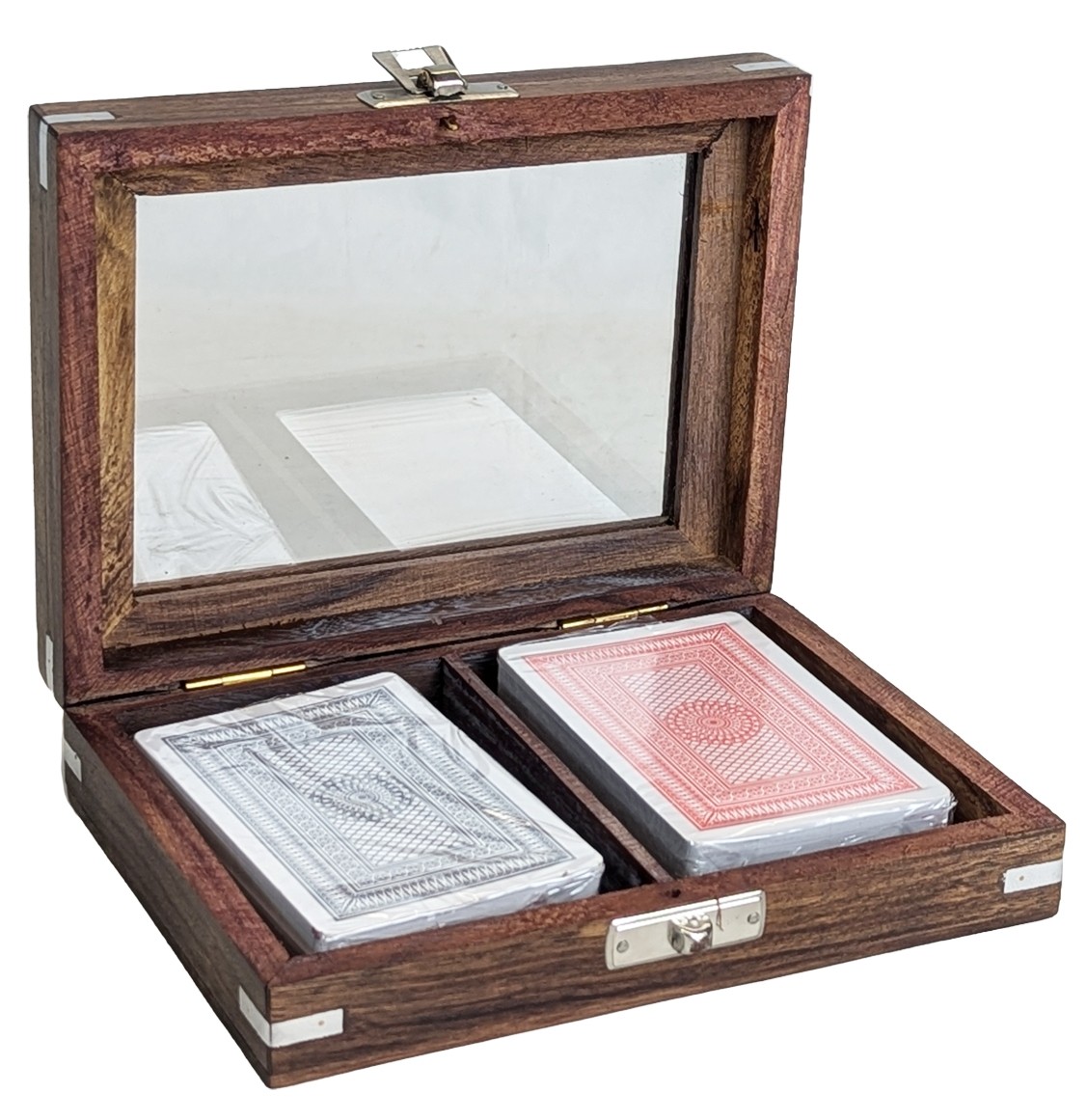 Double Card Box (Glass Lid) - 16cm