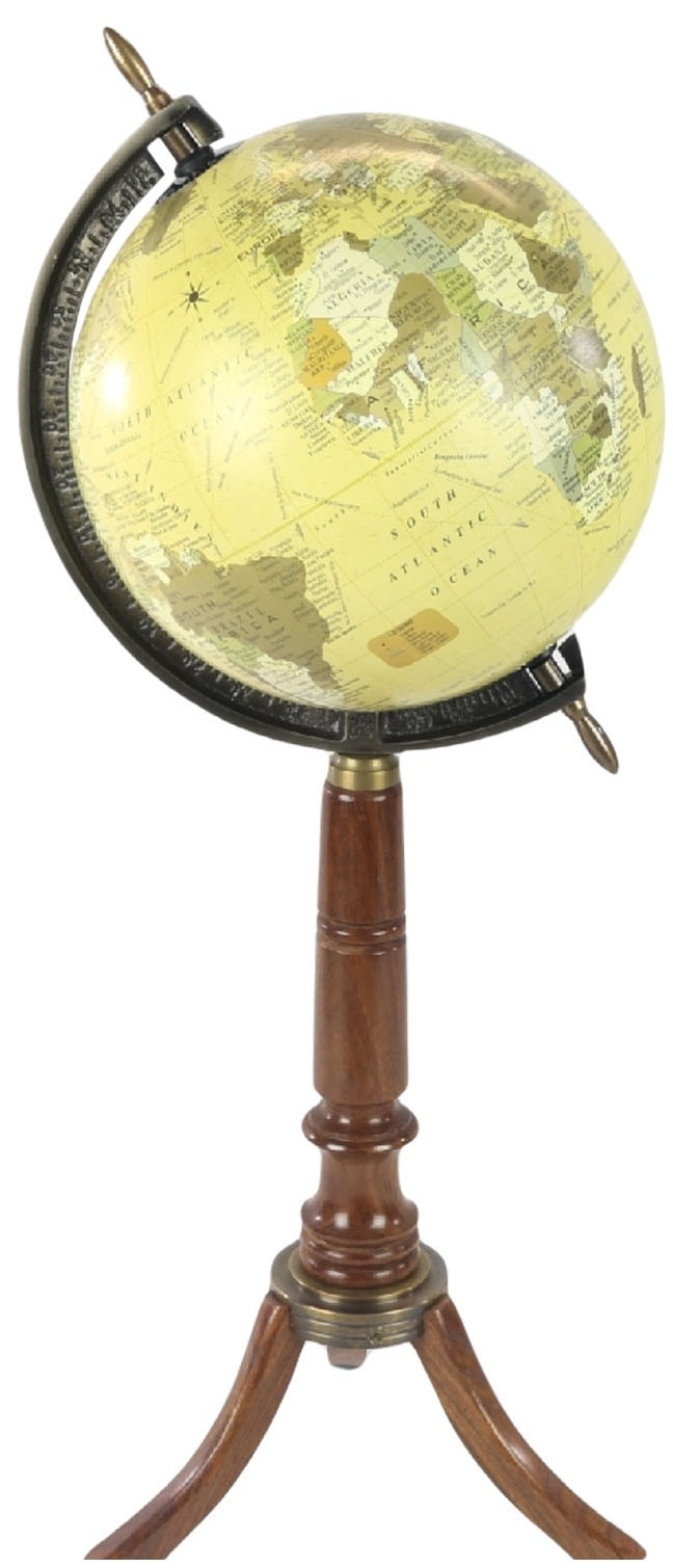55cm Globe On Wooden Stand - Dia 20cm