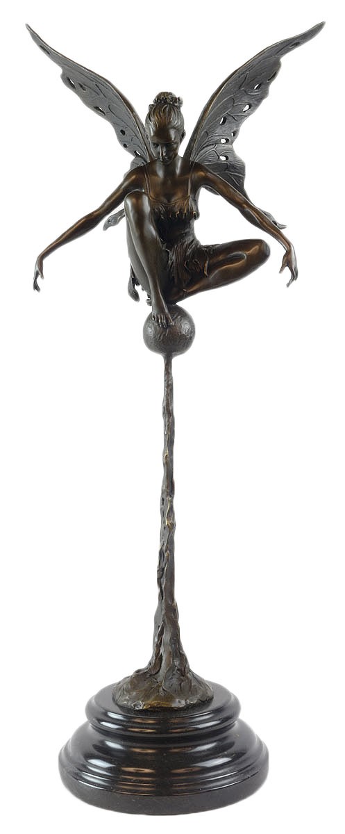 Bronze fairy sculpture clearance