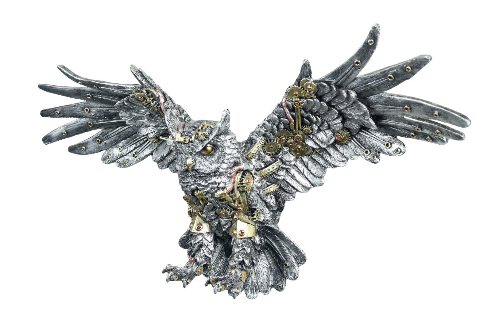 Mechanical Owl - Wings Outstretched  Wall Art 48cm