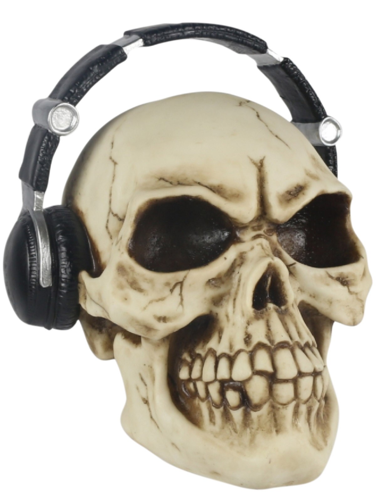 Skull With Headphones 21.5cm