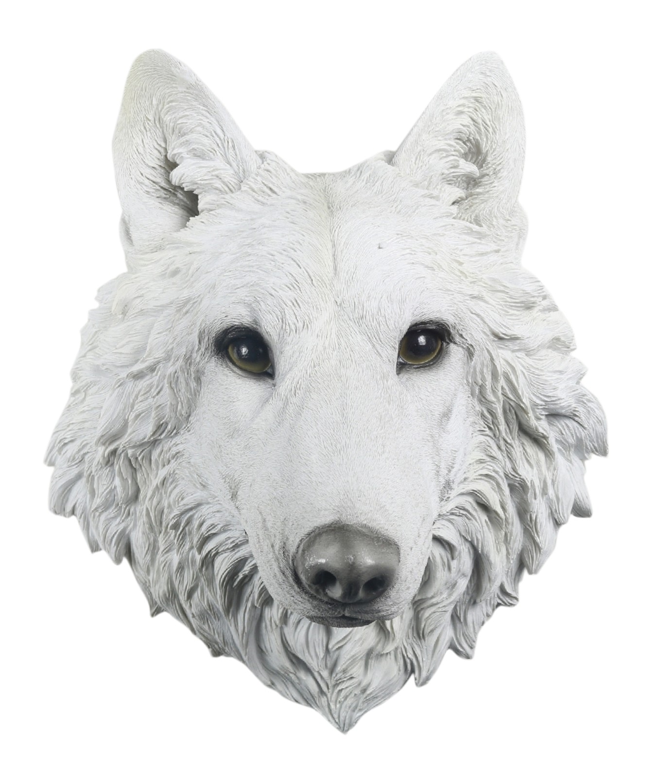 White Wolf Head Wall Hanging - 34.5cm