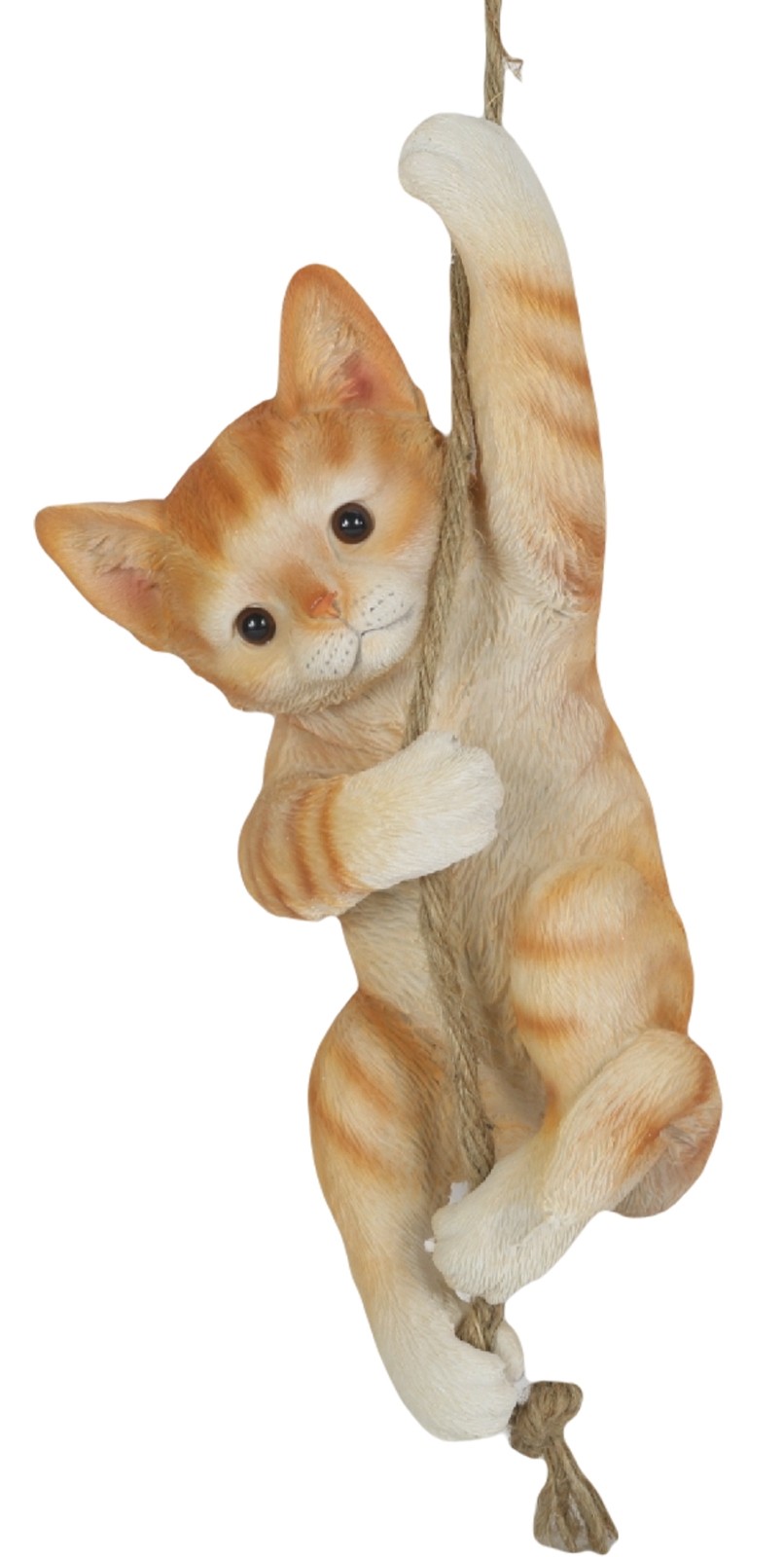 Climbing Ginger Cat On Rope 34cm