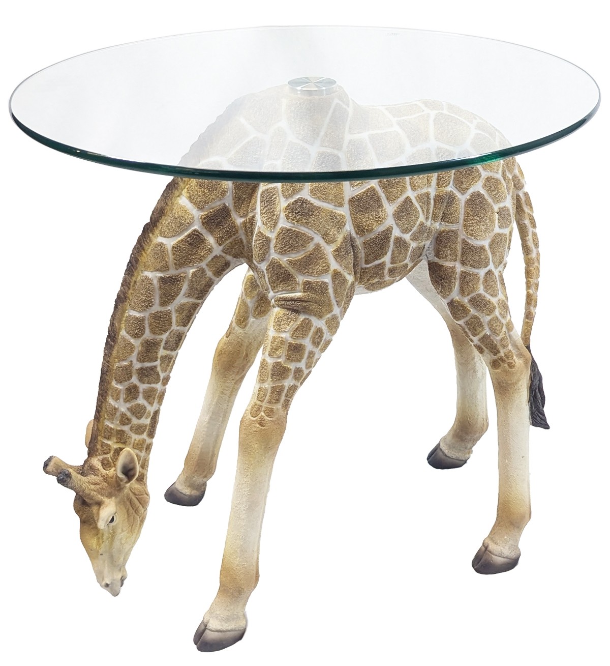 Giraffe Glass Top Table - 54.5cm