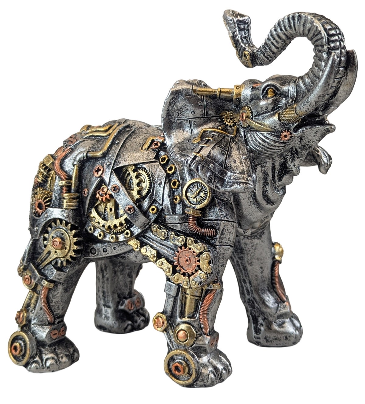 Steampunk Elephant - Silver Finish 22.5cm