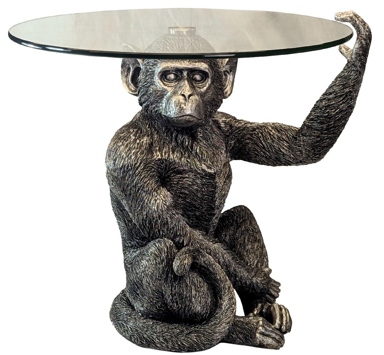 Monkey Glass Top Table - 57cm