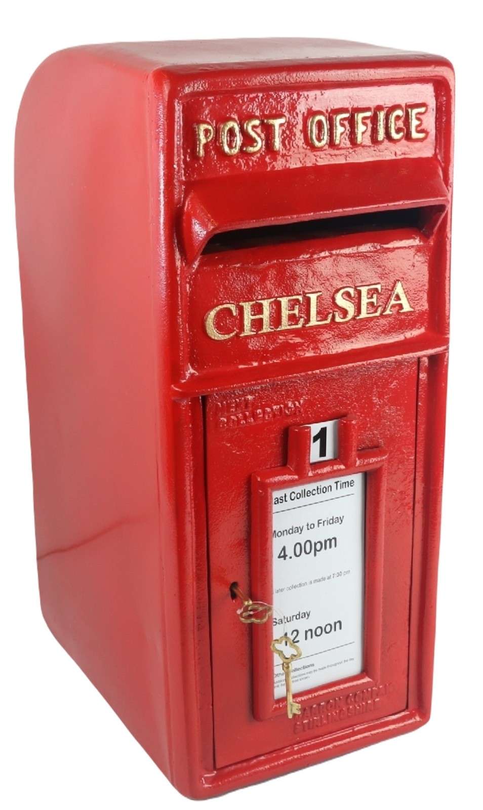Chelsea Post Box Red (With 1Mt Stand) 60cm