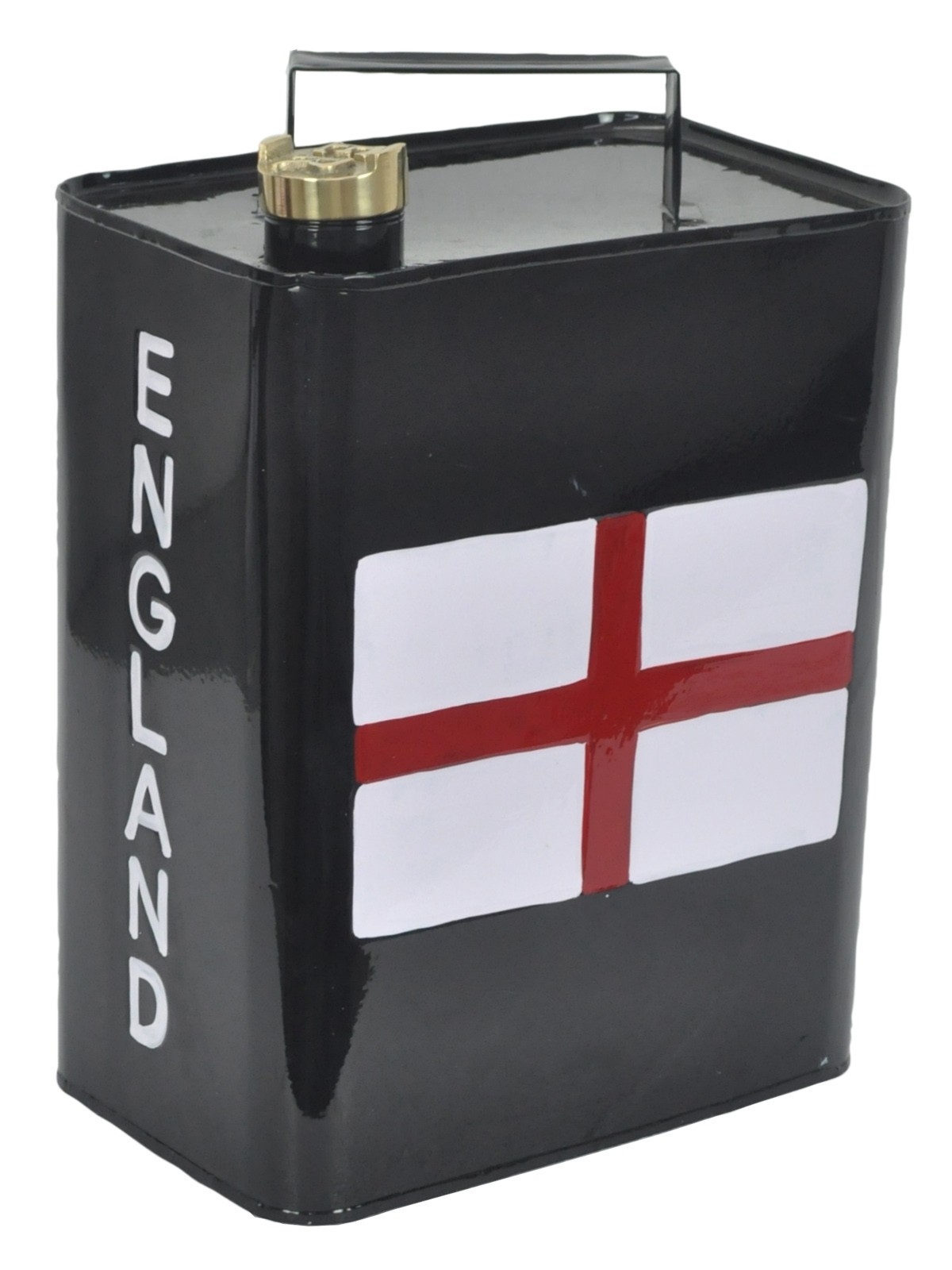 St George England Flag Black Oil Can 33cm