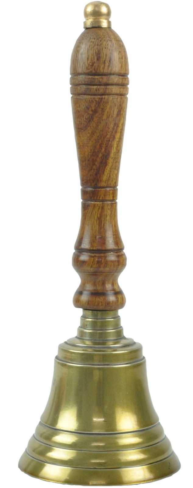 Bell With Wooden Handle (Brass Antique Finish) - 41cm