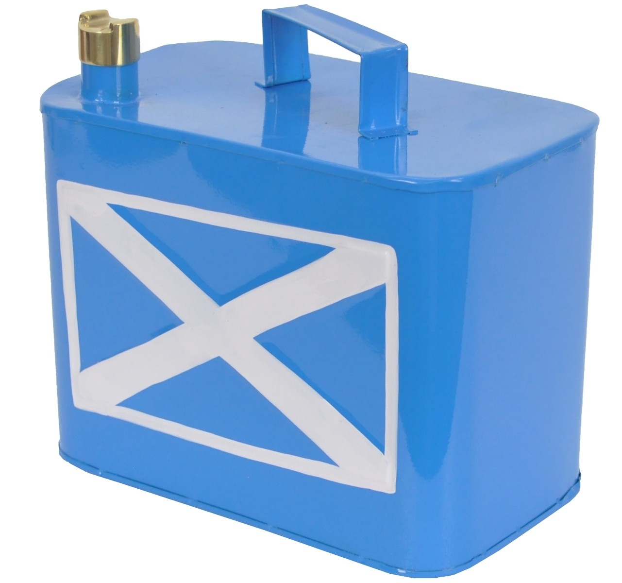 Scottish Flag Oil Can Small 26cm