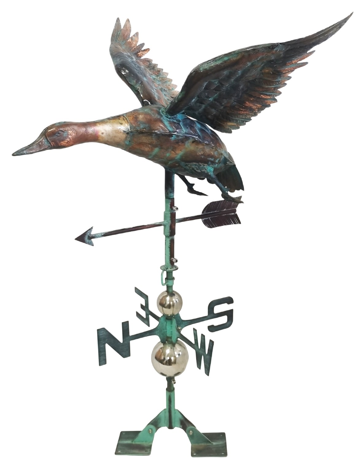 Copper Art - 3D Flying Duck/Goose Weathervane - 99cm