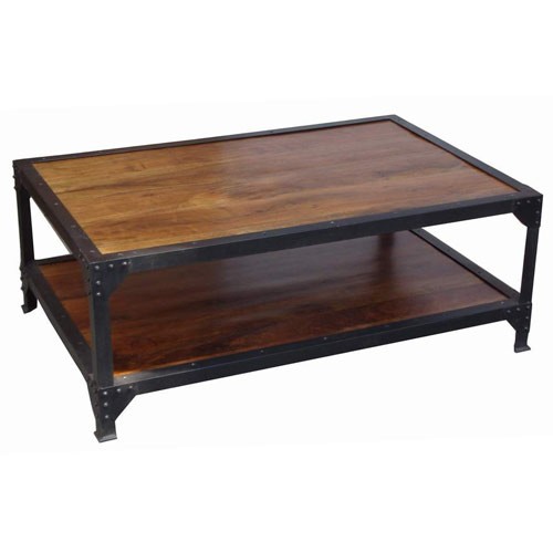 Acacia Lisbon Iron Legged Coffee Table