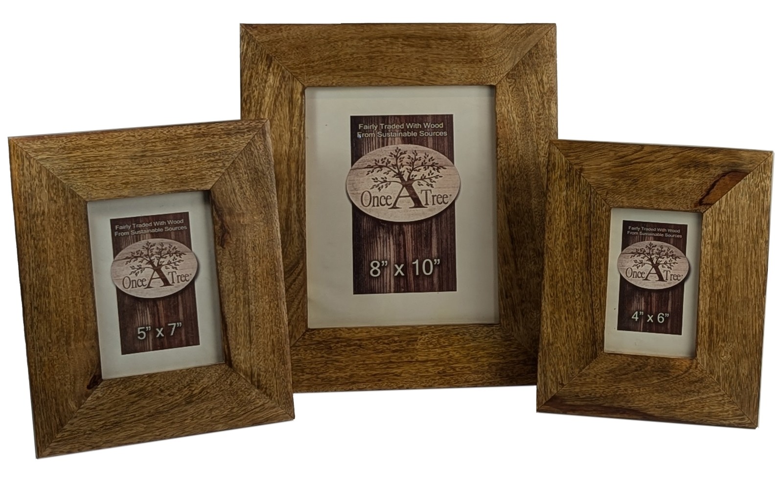 Mango Wood Photo Frames - Set/3