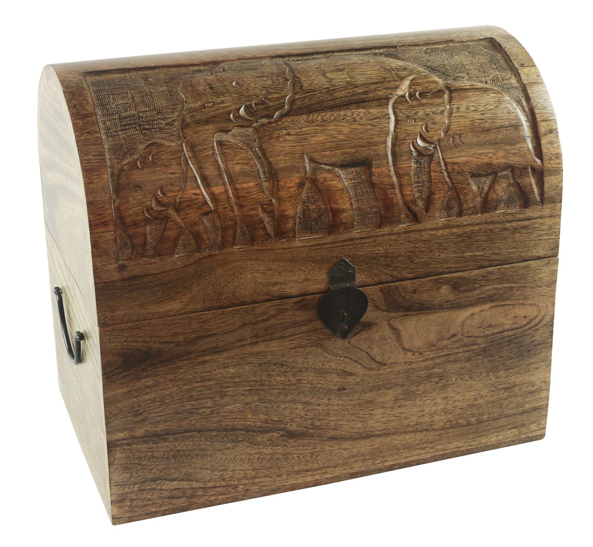 Mango Wood Elephant Design Wine Box