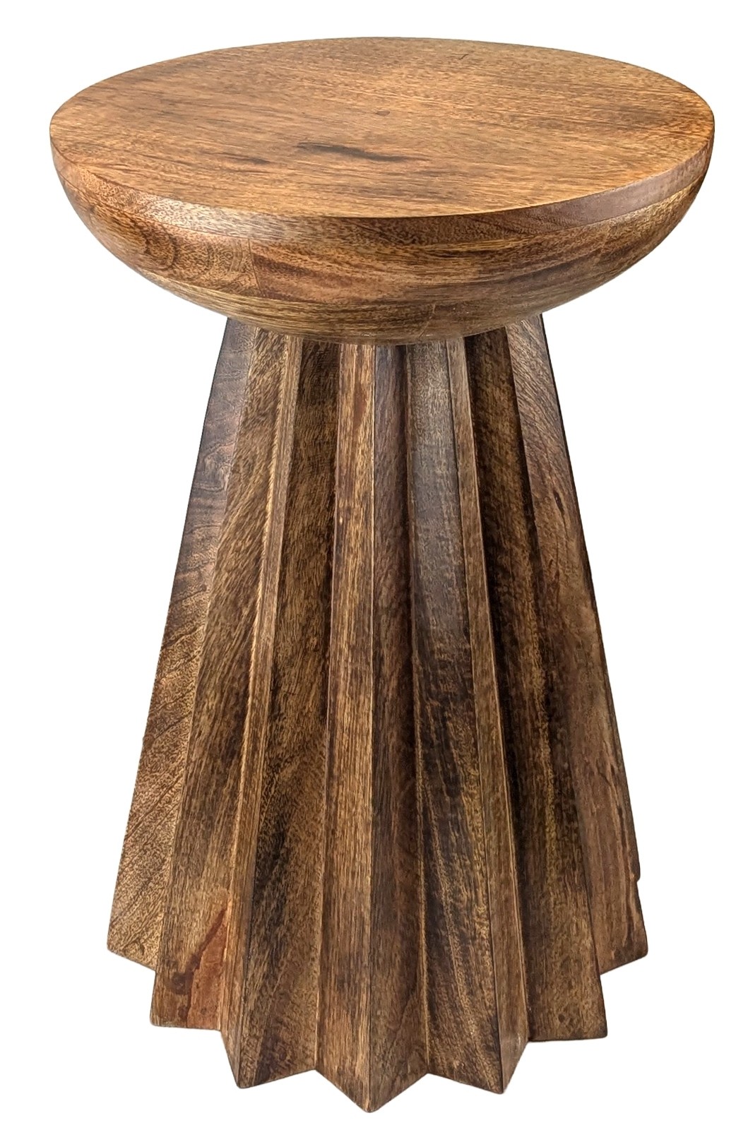 Mango Wood Side Stool / Table Star Base Round Top - 50cm