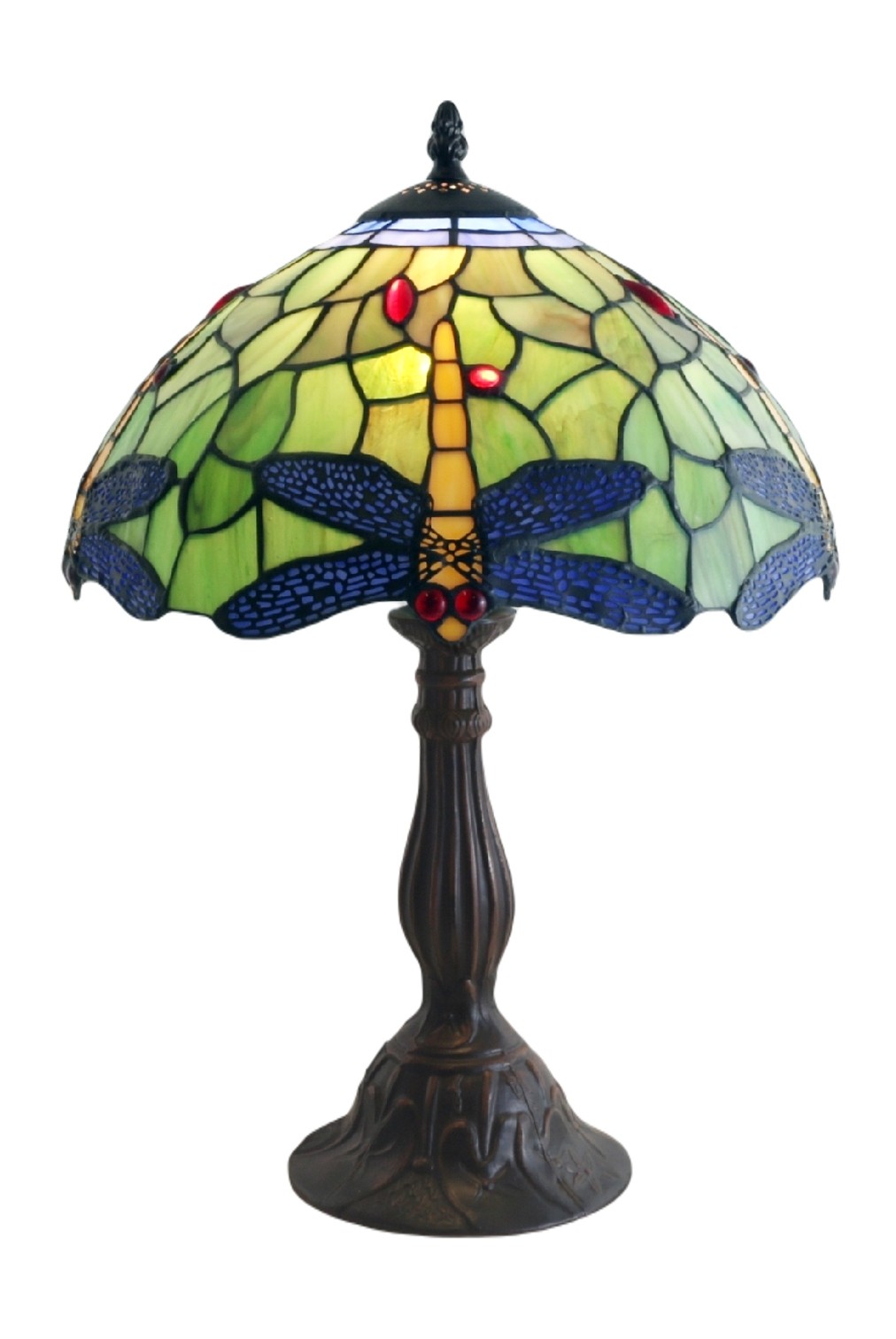 Dragonfly Tiffany Table Lamp 46cm (Medium) + Free Bulb 