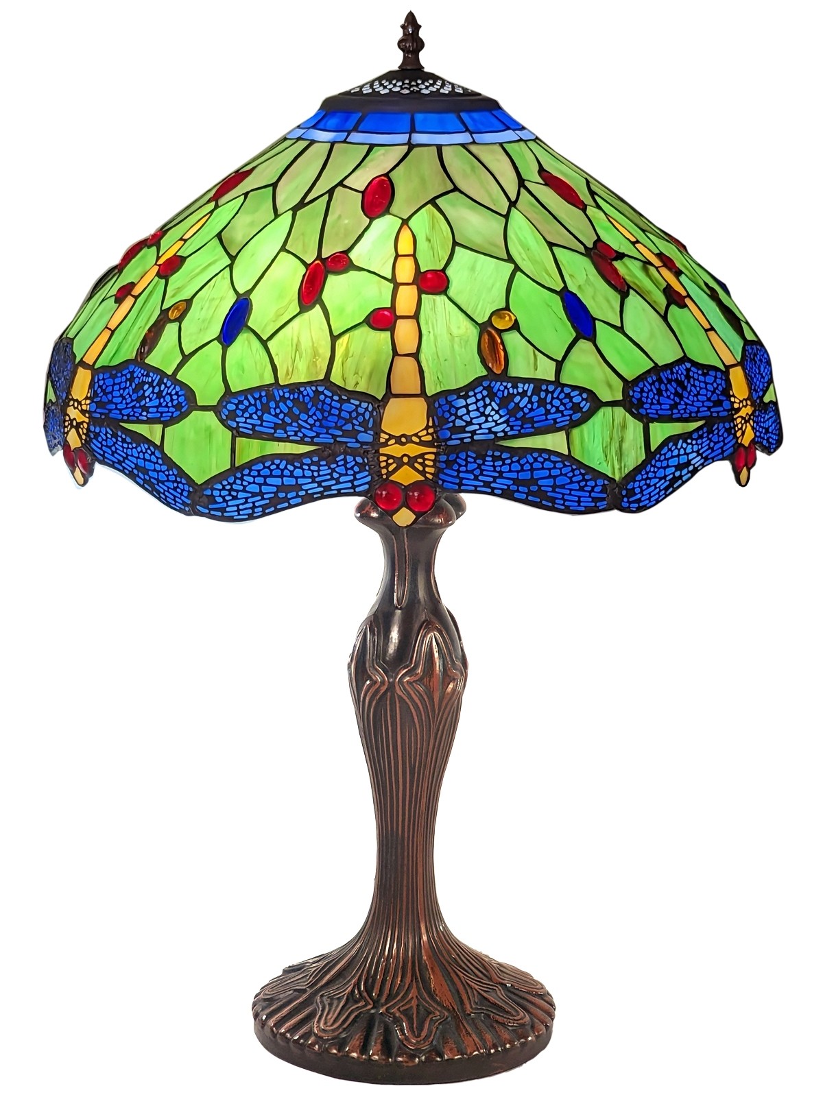 Dragonfly Tiffany Table Lamp 59cm (Large) + Free Bulb