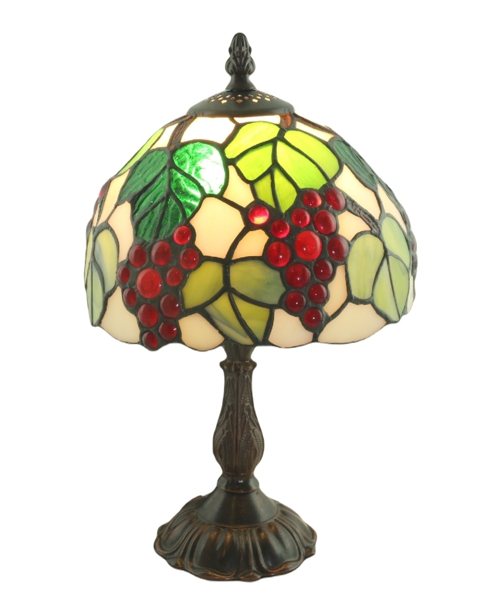 Grape Tiffany Table Lamp 32cm (Small) + Free Bulb