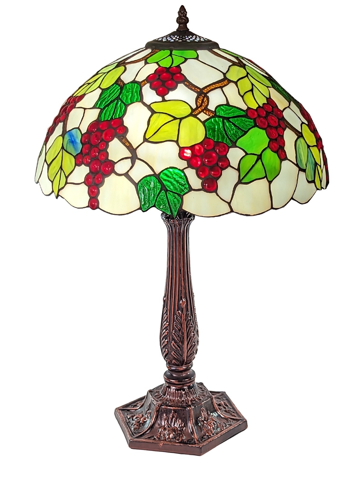 Grape Tiffany Table Lamp 60cm (Large) + Free Incandescent Bulb