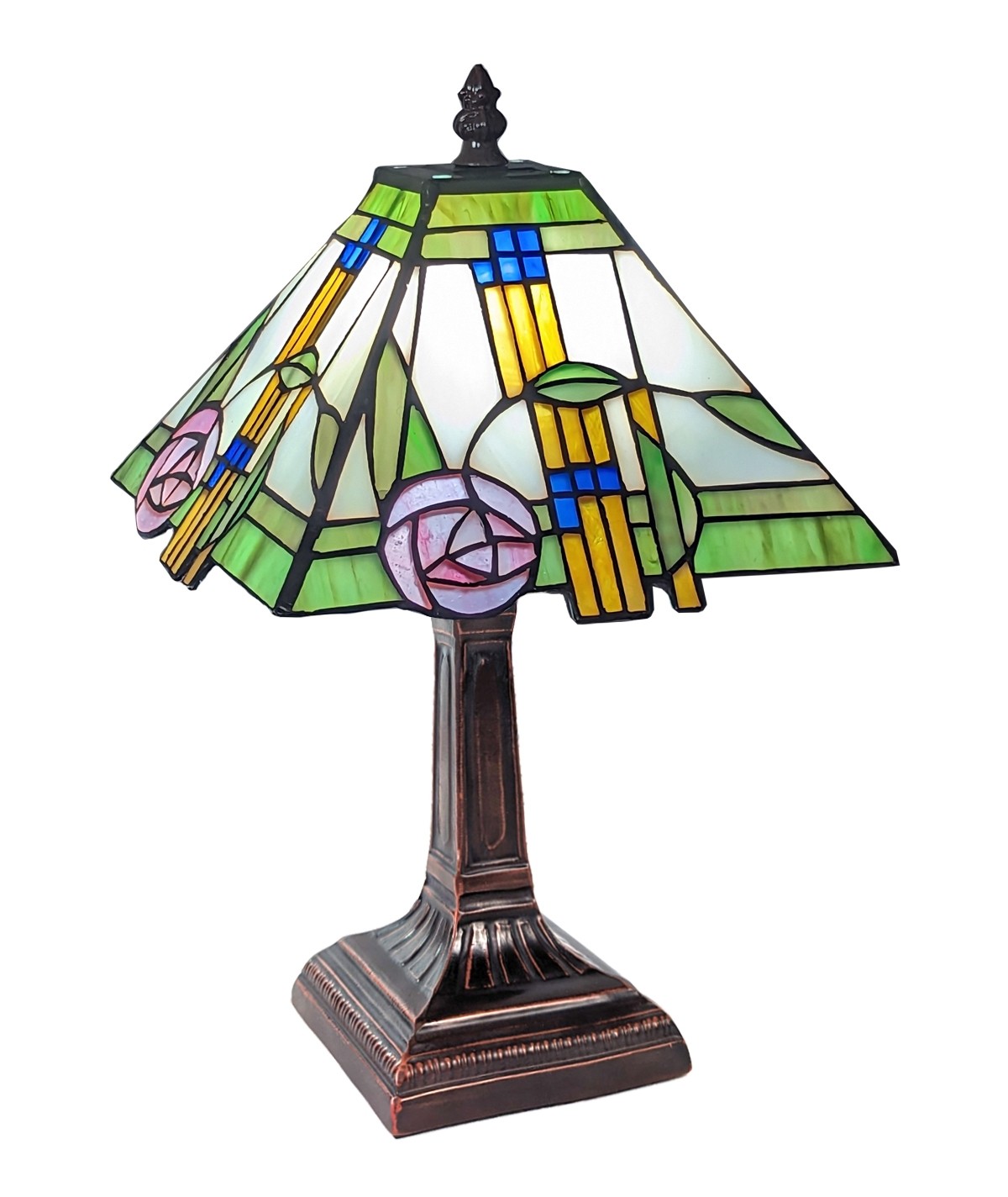 Mackintosh Tiffany Style Table Lamp 33cm + Free Incandescent Bulb 