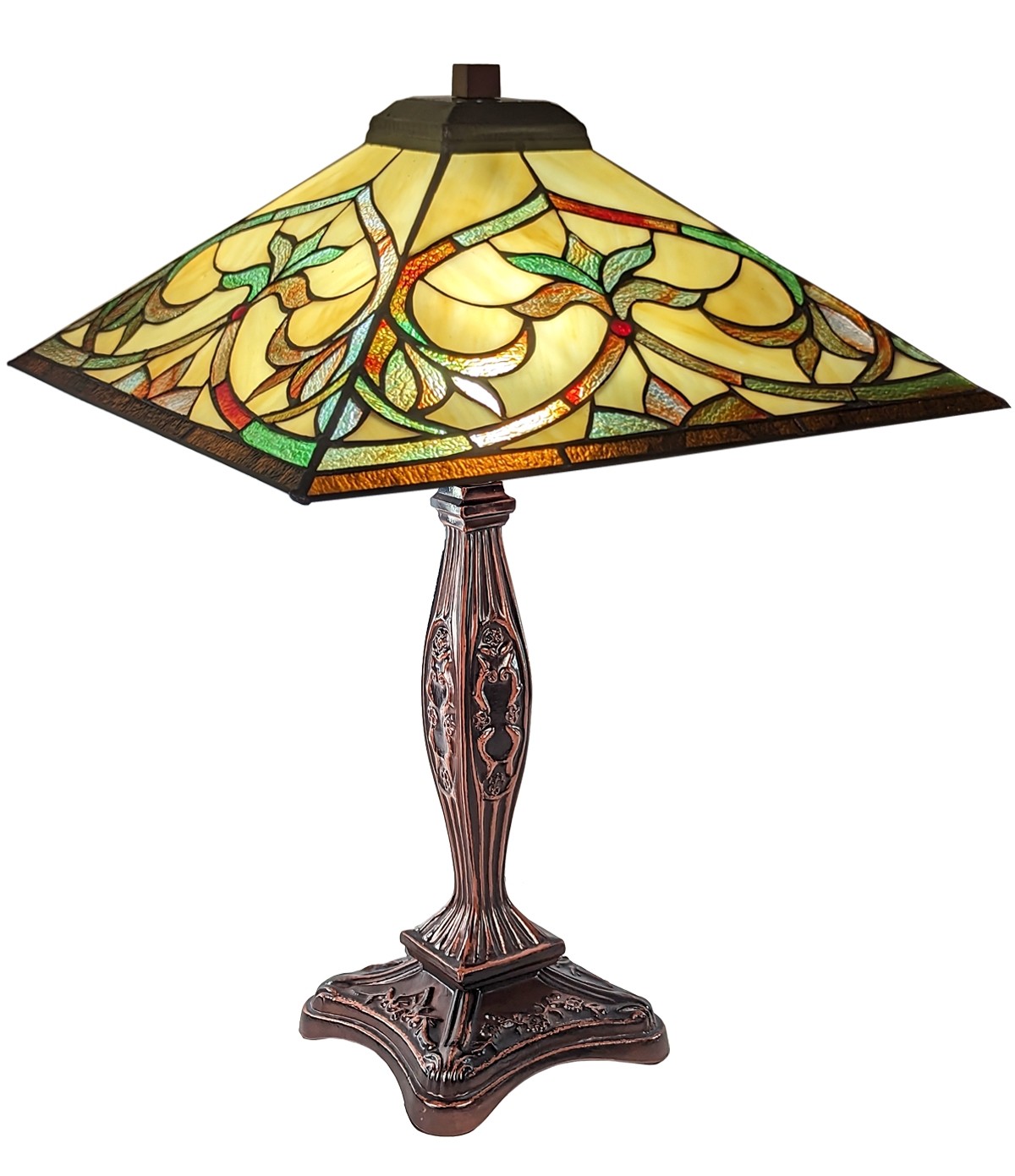 Nouveau Design Tiffany Style Table Lamp 56cm + Free Incandescent Bulb