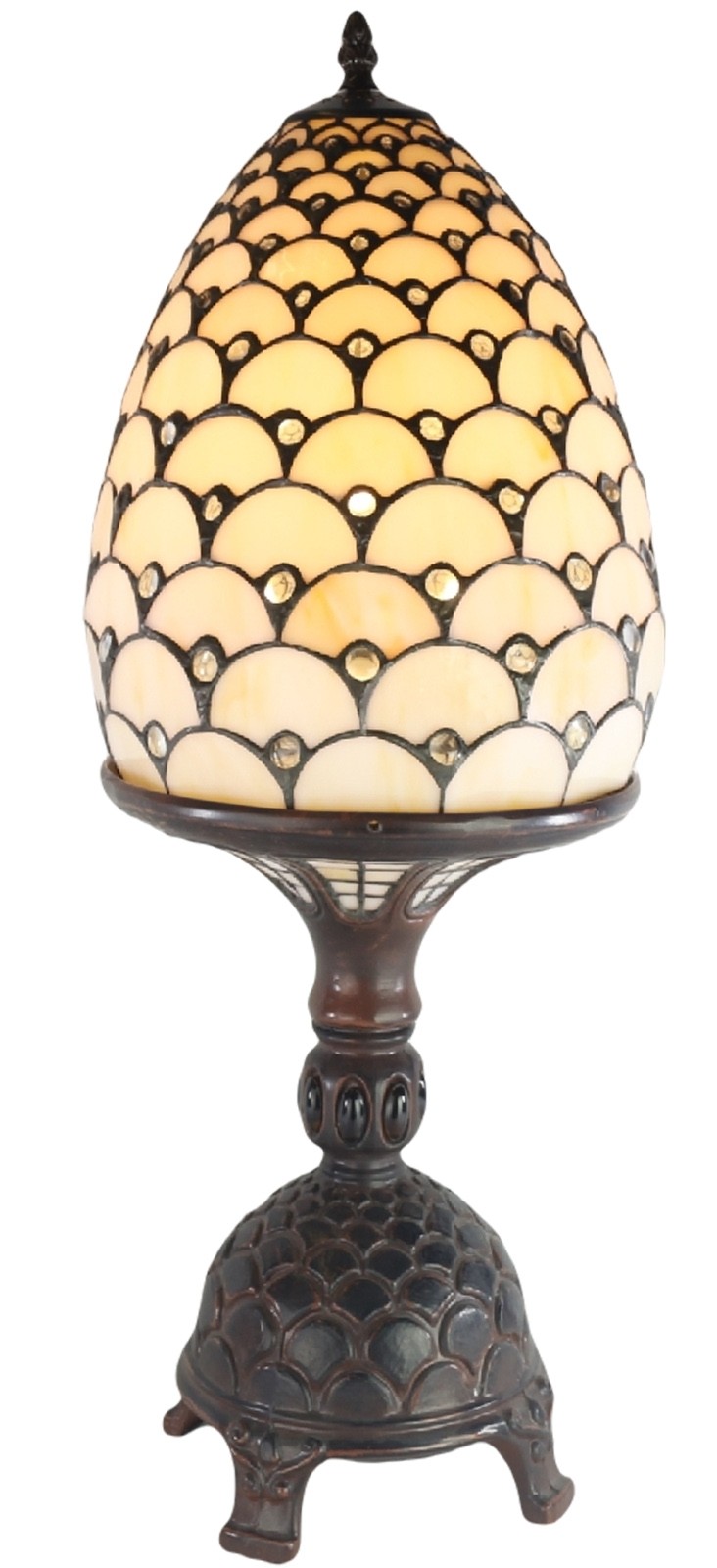 Jewelled Egg On Stand 64cm Tiffany Lamp + Free Bulbs