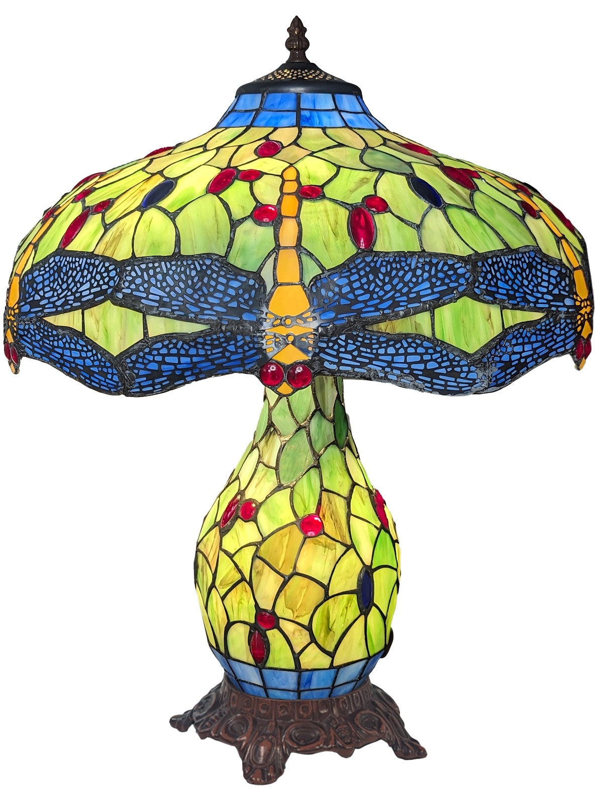 Dragonfly Umbrella Table Lamp 55cm + Free Bulb 