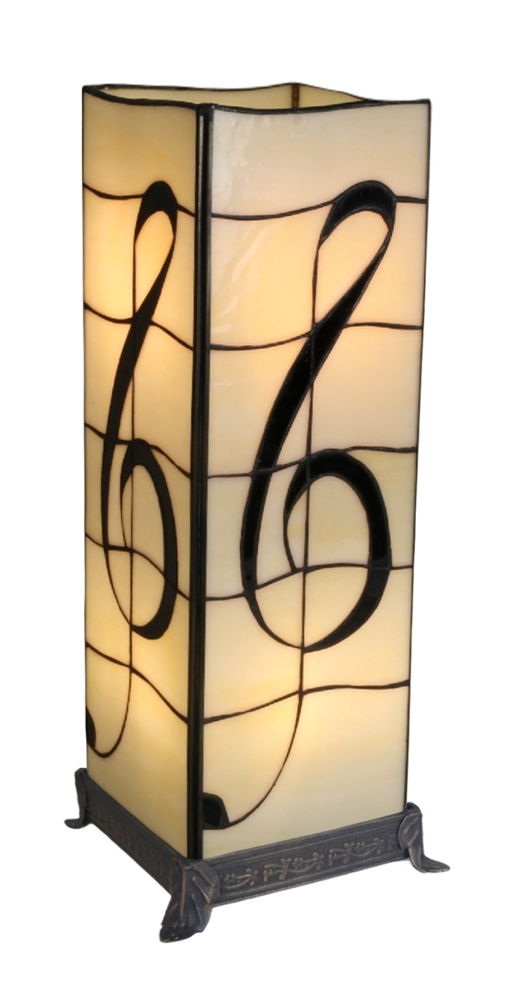 Melody Design Square Tiffany Lamp (Large) 46.5cm + Free Bulbs