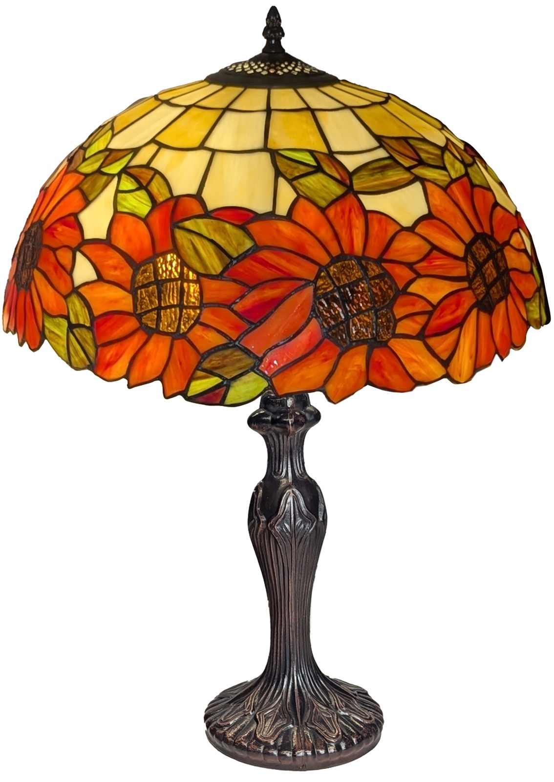 Large Sunflower Tiffany Table Lamp 59cm + Free Bulb
