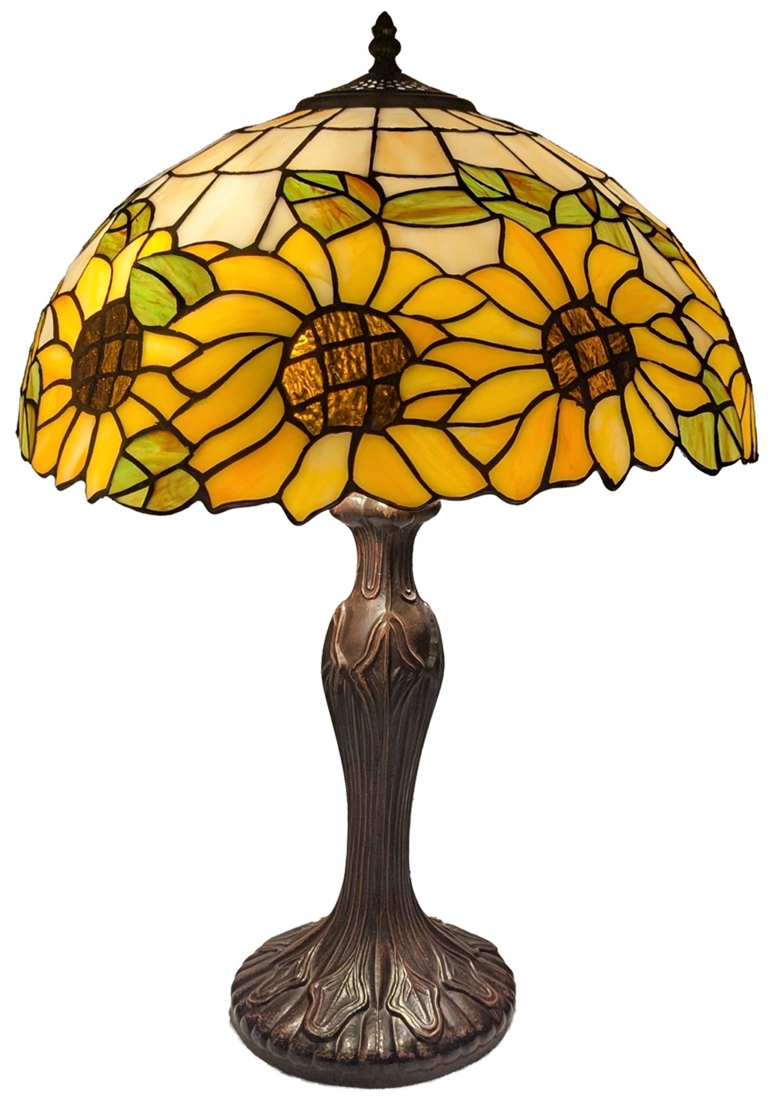 Large Sunflower Tiffany Table Lamp 59cm + Free Bulb