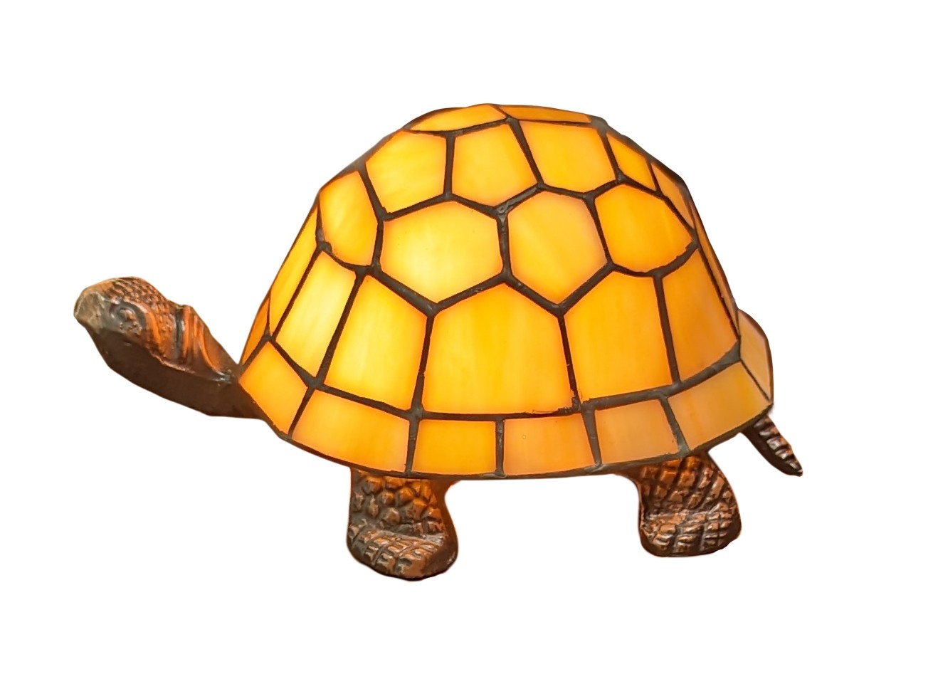 Turtle Lamp Orange 22cm + Free Bulb