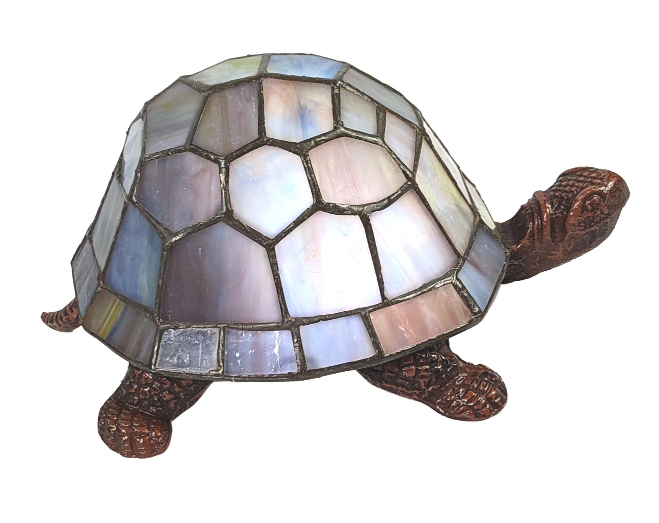 Turtle Lamp Blue Pearl Tiffany Style + Free Bulb