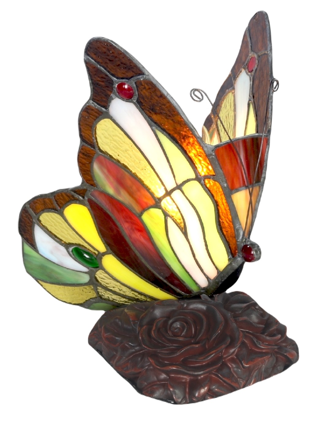 Butterfly Multi Coloured Design Tiffany Lamp + Free Bulb