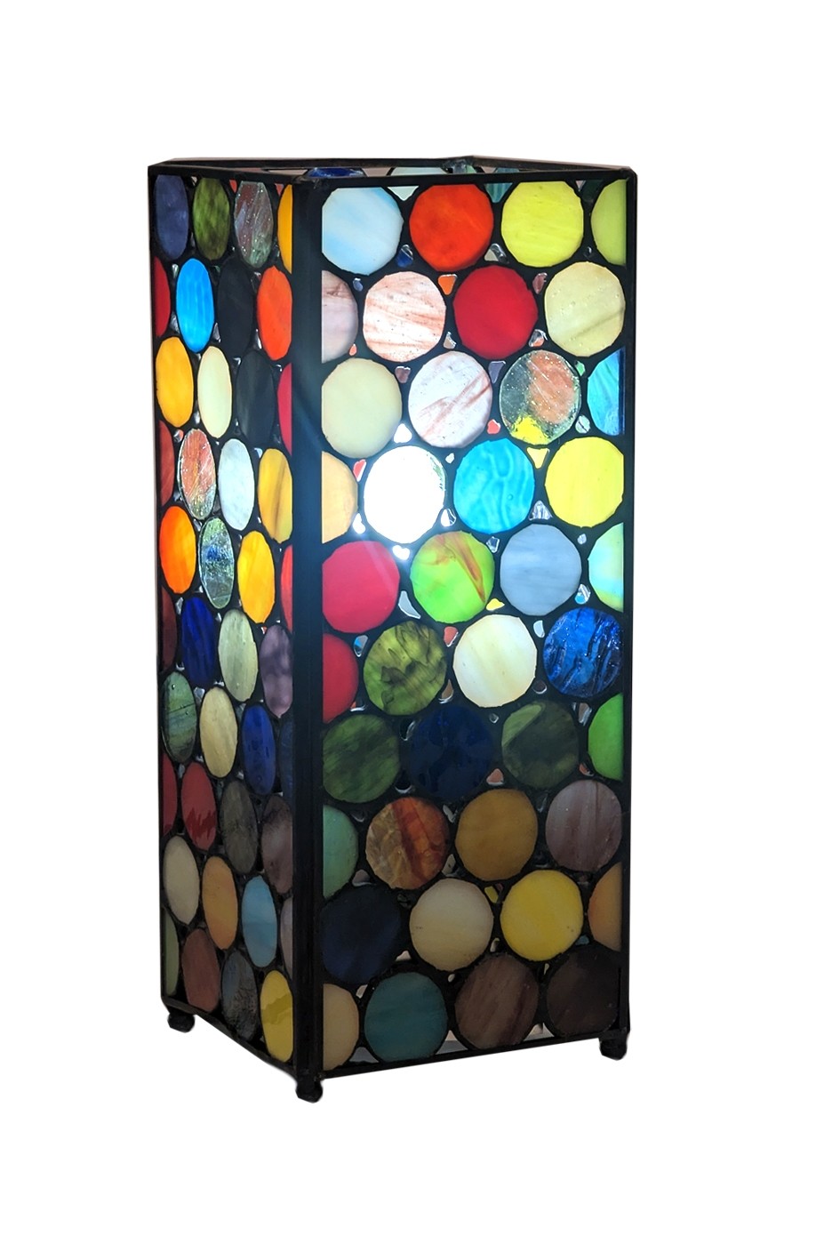 Spot Design Square Tiffany Lamp Free Bulb 27.5cm