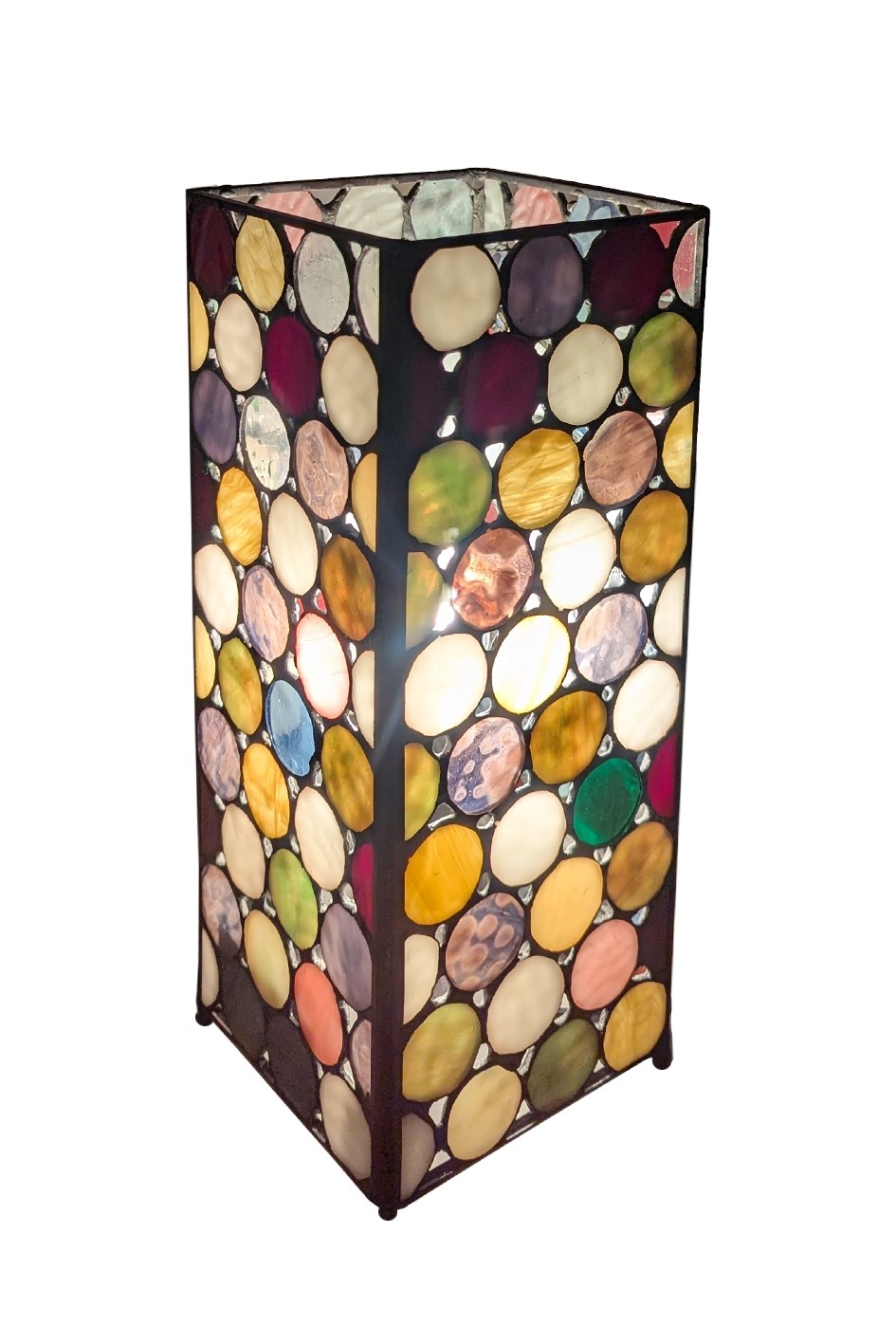 Spot Design Square Tiffany Lamp Free Bulb 27.5cm