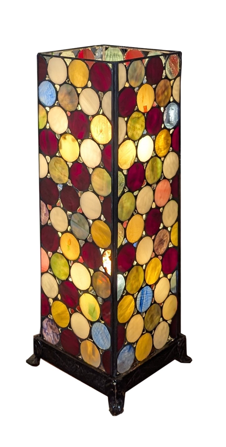 Spot Design Square Tiffany Lamp Free Bulb 46.5cm