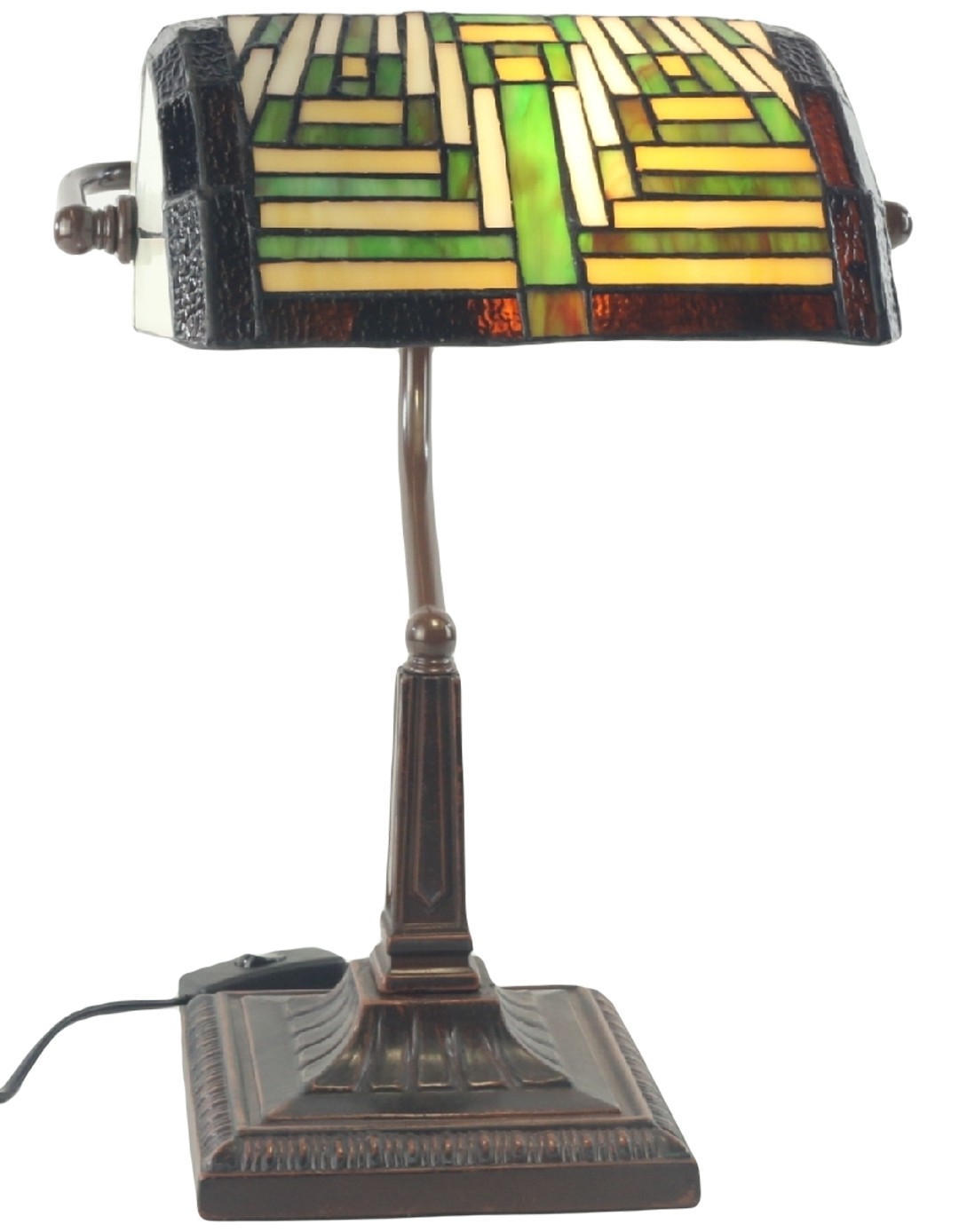 Tiffany bankers hot sale lamp