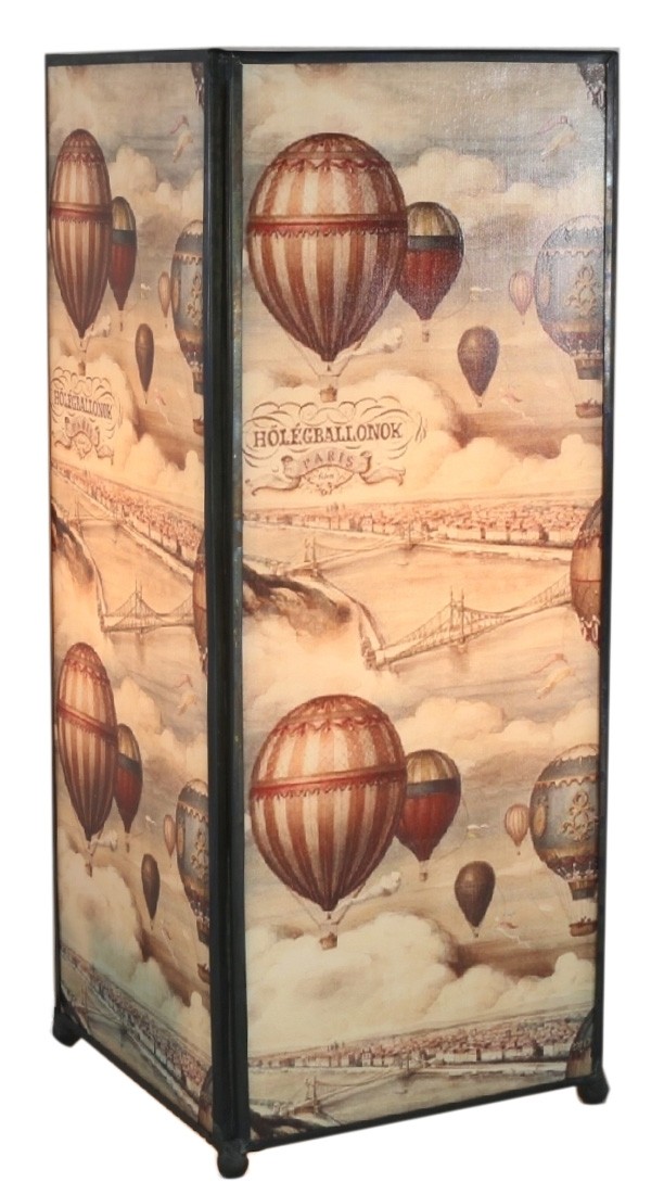 Hot Air Ballons Square Lamp Screen Printed - 27cm + Free Bulbs