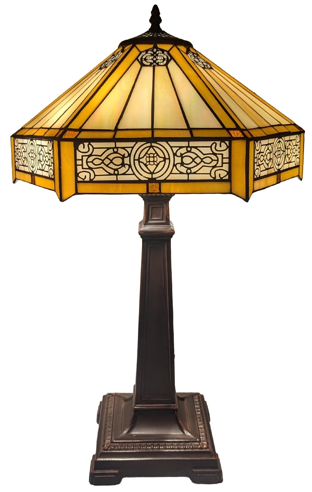 Large Tiffany Lamp - Art Deco Design 64cm + Free Bulb