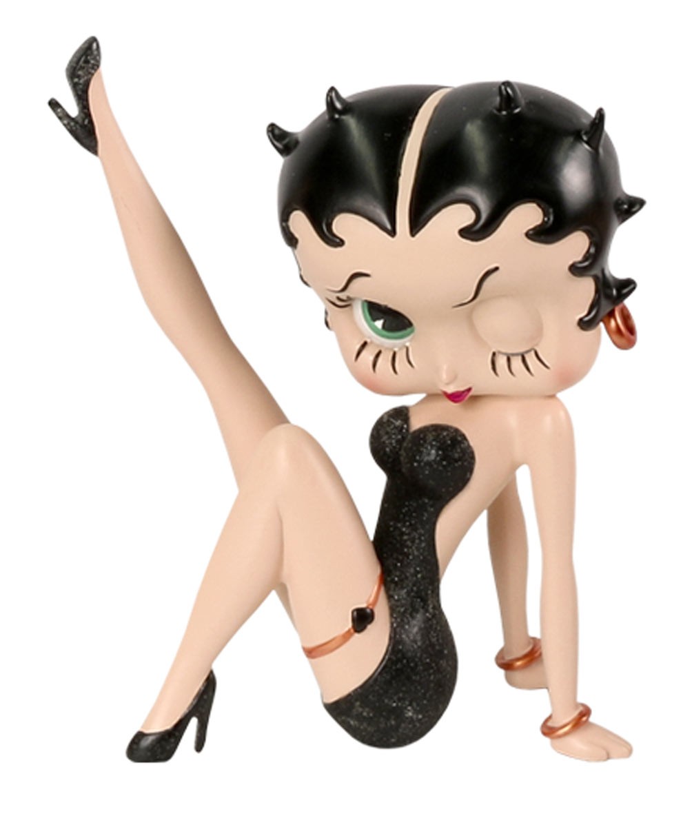Betty Boop Leg Up (Black Glitter Dress) 17cm