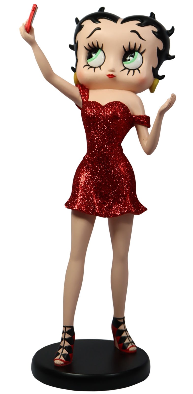 Betty Boop Selfie - Red Glitter 30cm