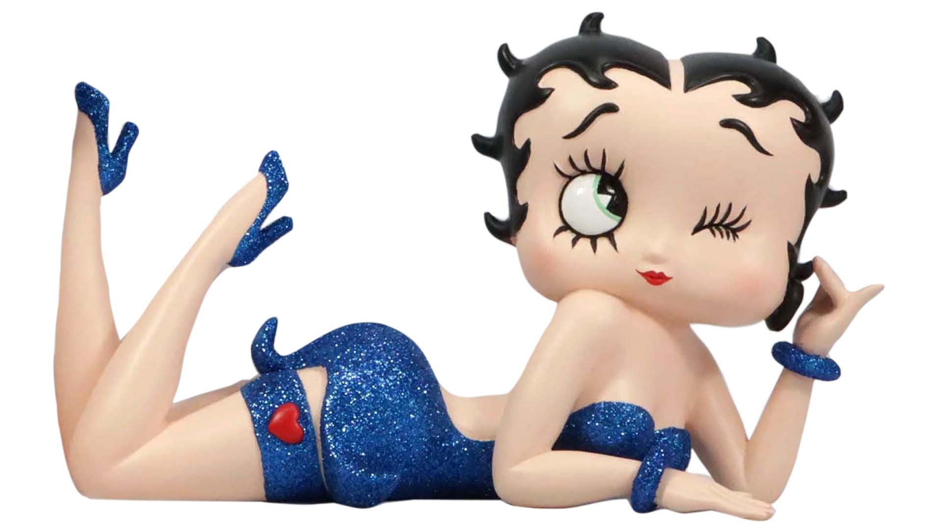 Betty Boop Lying Blue Glitter 20.5cm
