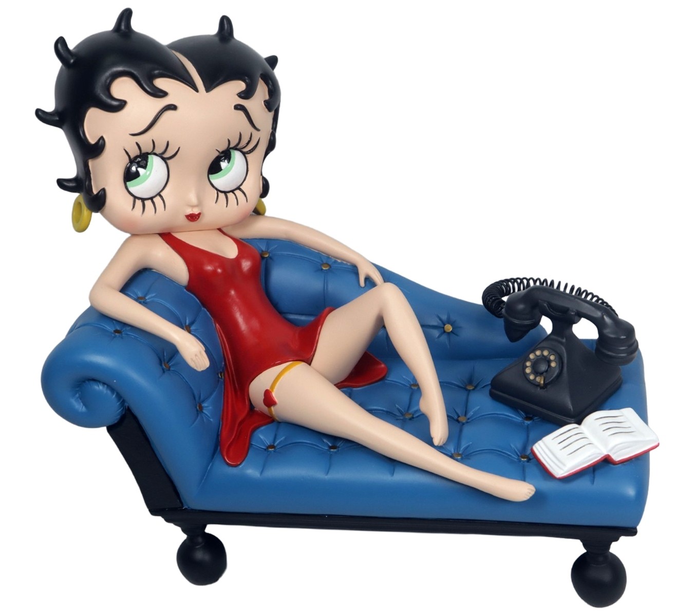 Betty Boop On Blue Chaise Lounge 19cm