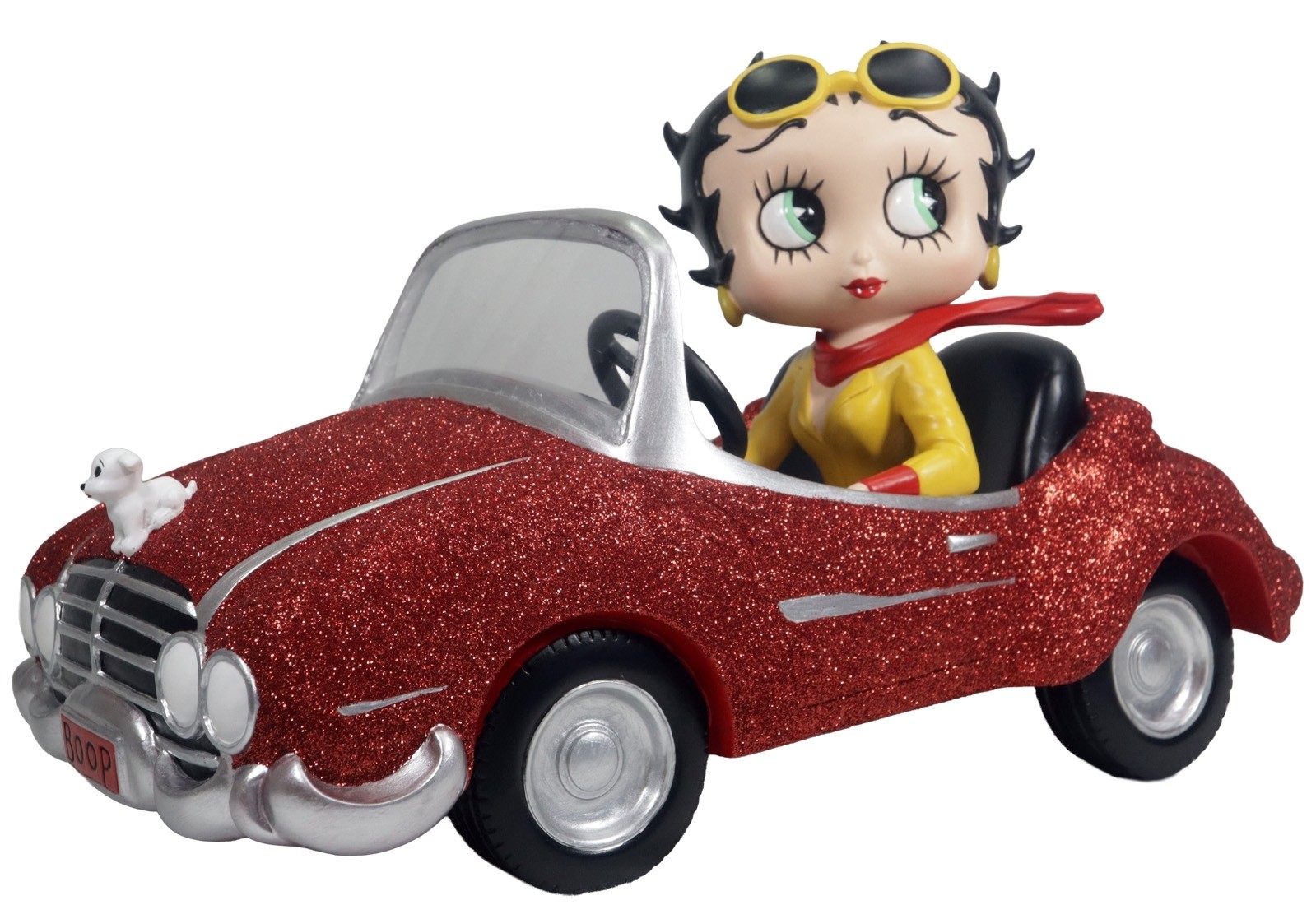 Betty Boop In Motor Car - Red Glitter 30cm