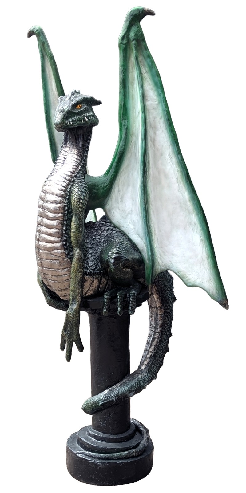 Dragon on Pedestal - 7ft 