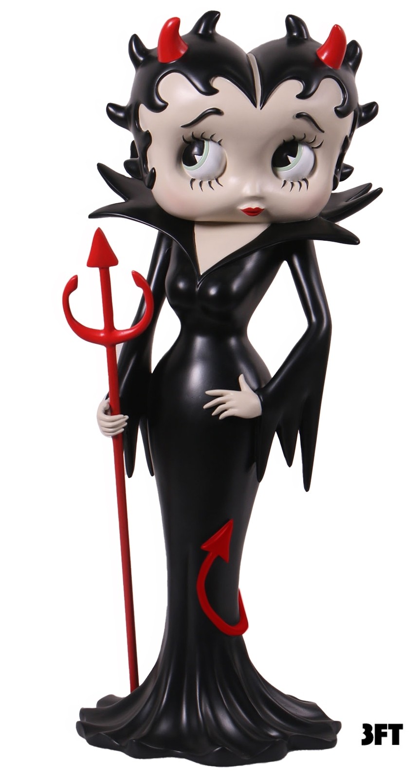 Large Betty Boop Devil Black Dress - 3ft