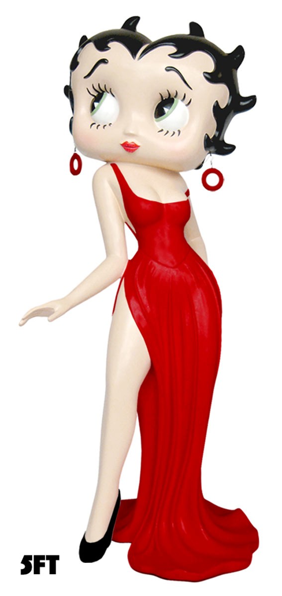 Large Betty Boop Red Dress - 5ft
