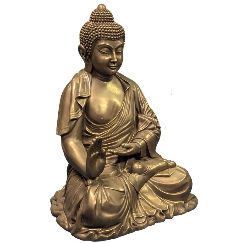Enchanting Buddha - 100cm - Polished Bronze Finish